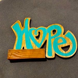 Hope wooden sign